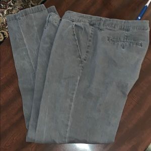 Straight leg gray chinos